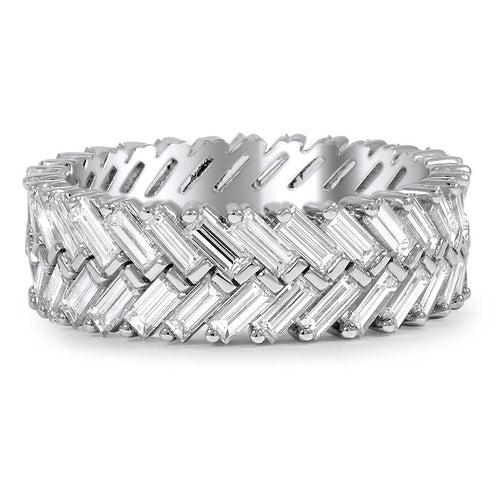 1/3 CT TW DIAMOND 14K POLISHED WHITE GOLD SEMI-ETERNITY BAND