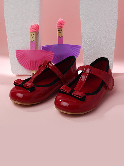 LCL by Walkinlifestyle Girls Red Solid Ballerinas