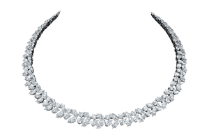 DIAMANTE 1/2 CT DIAMOND 14K GOLD ROUND CLUSTER NECKLACE BY ROYAL JEWELRY