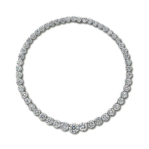 JULIE LEAH 1/4 CT TW DIAMOND 10K WHITE GOLD NECKLACE