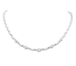 0.50 CT TDW DIAMOND TWO-TONE 10K GOLD DIAMOND NECKLACE